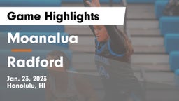 Moanalua  vs Radford  Game Highlights - Jan. 23, 2023