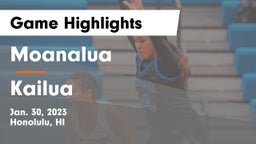 Moanalua  vs Kailua  Game Highlights - Jan. 30, 2023