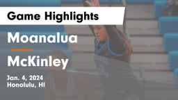 Moanalua  vs McKinley Game Highlights - Jan. 4, 2024