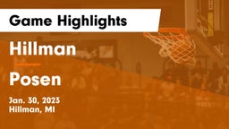 Hillman  vs Posen  Game Highlights - Jan. 30, 2023