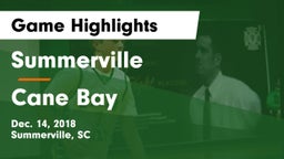 Summerville  vs Cane Bay  Game Highlights - Dec. 14, 2018