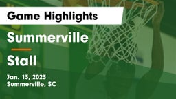 Summerville  vs Stall  Game Highlights - Jan. 13, 2023