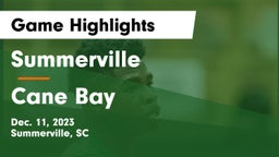 Summerville  vs Cane Bay  Game Highlights - Dec. 11, 2023