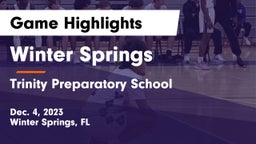 Winter Springs  vs Trinity Preparatory School Game Highlights - Dec. 4, 2023