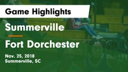 Summerville  vs Fort Dorchester  Game Highlights - Nov. 25, 2018