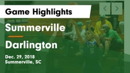 Summerville  vs Darlington  Game Highlights - Dec. 29, 2018