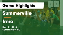 Summerville  vs Irmo  Game Highlights - Dec. 21, 2018