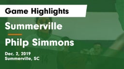 Summerville  vs Philp Simmons Game Highlights - Dec. 2, 2019