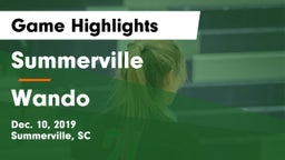 Summerville  vs Wando  Game Highlights - Dec. 10, 2019