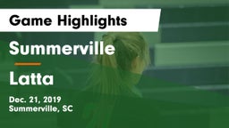 Summerville  vs Latta  Game Highlights - Dec. 21, 2019