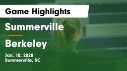 Summerville  vs Berkeley Game Highlights - Jan. 10, 2020
