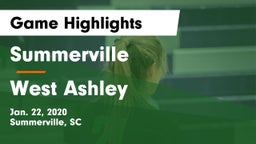 Summerville  vs West Ashley  Game Highlights - Jan. 22, 2020