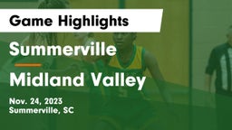Summerville  vs Midland Valley  Game Highlights - Nov. 24, 2023