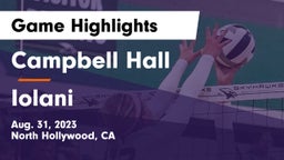 Campbell Hall  vs Iolani  Game Highlights - Aug. 31, 2023
