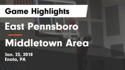 East Pennsboro  vs Middletown Area  Game Highlights - Jan. 23, 2018