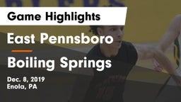 East Pennsboro  vs Boiling Springs  Game Highlights - Dec. 8, 2019