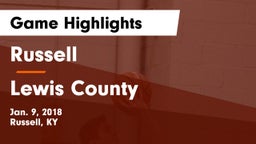 Russell  vs Lewis County  Game Highlights - Jan. 9, 2018