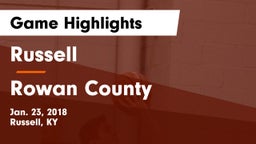 Russell  vs Rowan County  Game Highlights - Jan. 23, 2018