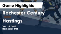 Rochester Century  vs Hastings  Game Highlights - Jan. 25, 2020