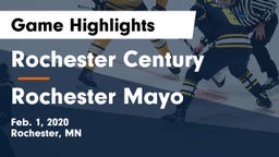Rochester Century  vs Rochester Mayo  Game Highlights - Feb. 1, 2020