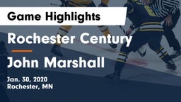 Rochester Century  vs John Marshall  Game Highlights - Jan. 30, 2020