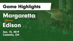 Margaretta  vs Edison  Game Highlights - Jan. 15, 2019