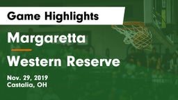 Margaretta  vs Western Reserve  Game Highlights - Nov. 29, 2019