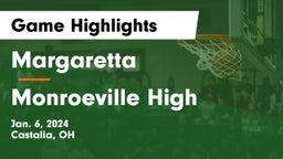 Margaretta  vs Monroeville High Game Highlights - Jan. 6, 2024