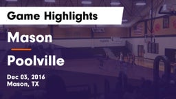 Mason  vs Poolville  Game Highlights - Dec 03, 2016