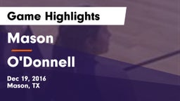 Mason  vs O'Donnell  Game Highlights - Dec 19, 2016