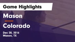 Mason  vs Colorado  Game Highlights - Dec 28, 2016