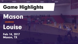 Mason  vs Louise  Game Highlights - Feb 14, 2017