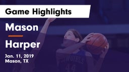 Mason  vs Harper  Game Highlights - Jan. 11, 2019