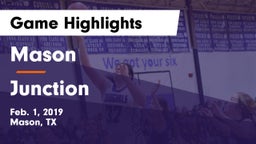 Mason  vs Junction  Game Highlights - Feb. 1, 2019