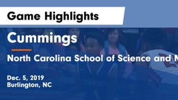 Cummings  vs North Carolina School of Science and Math Game Highlights - Dec. 5, 2019