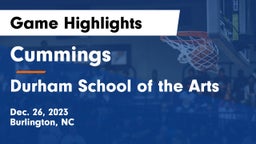 Cummings  vs Durham School of the Arts Game Highlights - Dec. 26, 2023