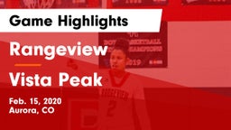 Rangeview  vs Vista Peak  Game Highlights - Feb. 15, 2020