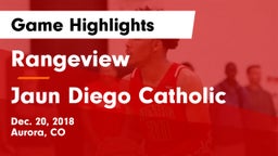 Rangeview  vs Jaun Diego Catholic Game Highlights - Dec. 20, 2018