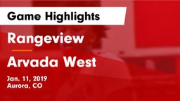 Rangeview  vs Arvada West  Game Highlights - Jan. 11, 2019