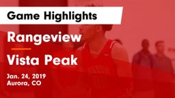 Rangeview  vs Vista Peak  Game Highlights - Jan. 24, 2019