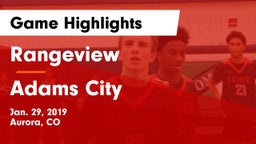 Rangeview  vs Adams City  Game Highlights - Jan. 29, 2019