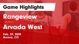 Rangeview  vs Arvada West  Game Highlights - Feb. 29, 2020