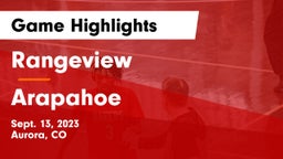 Rangeview  vs Arapahoe  Game Highlights - Sept. 13, 2023