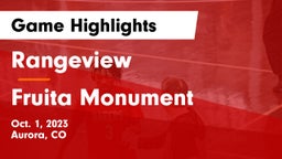 Rangeview  vs Fruita Monument  Game Highlights - Oct. 1, 2023