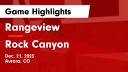 Rangeview  vs Rock Canyon  Game Highlights - Dec. 21, 2023