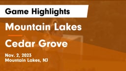 Mountain Lakes  vs Cedar Grove  Game Highlights - Nov. 2, 2023
