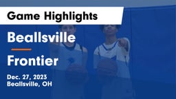 Beallsville  vs Frontier  Game Highlights - Dec. 27, 2023