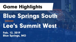 Blue Springs South  vs Lee's Summit West  Game Highlights - Feb. 12, 2019