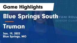 Blue Springs South  vs Truman  Game Highlights - Jan. 19, 2022