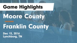Moore County  vs Franklin County  Game Highlights - Dec 13, 2016